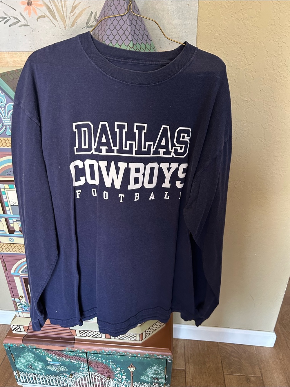 Dallas Cowboys Men’s Long Sleeve Shirt - Navy